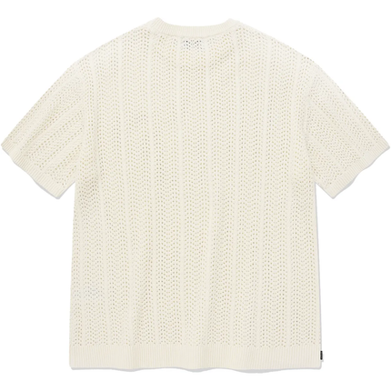 COVERNAT - Cable Round Half Knit Ivory - Knitwear - Korean Fashion | 4982-Studio