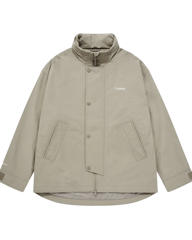COVERNAT - PERTEX Stand Collar Shell Parka Beige - Jackets - Korean Fashion | 4982-Studio