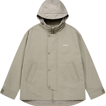 COVERNAT - PERTEX Stand Collar Shell Parka Beige - Jackets - Korean Fashion | 4982-Studio