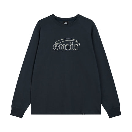 emis - Long Sleeve Chain Stitch T-Shirt - T-Shirts - Korean Fashion | 4982-Studio