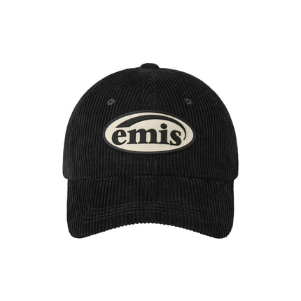 emis - Rubber Patch Corduroy Ball Cap - Caps - Korean Fashion | 4982-Studio