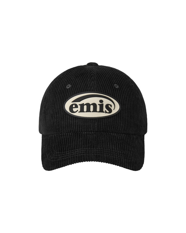 emis - Rubber Patch Corduroy Ball Cap - Caps - Korean Fashion | 4982-Studio