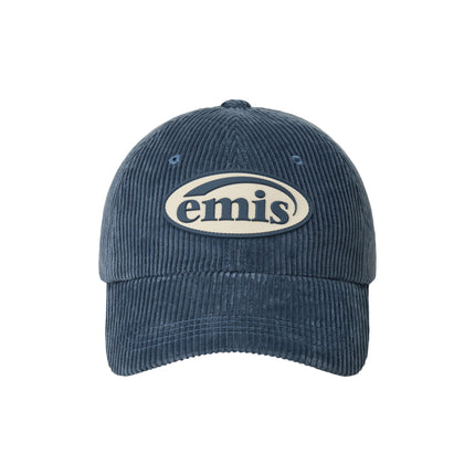 emis - Rubber Patch Corduroy Ball Cap - Caps - Korean Fashion | 4982-Studio
