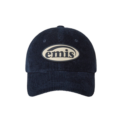 emis - Rubber Patch Corduroy Ball Cap - Caps - Korean Fashion | 4982-Studio