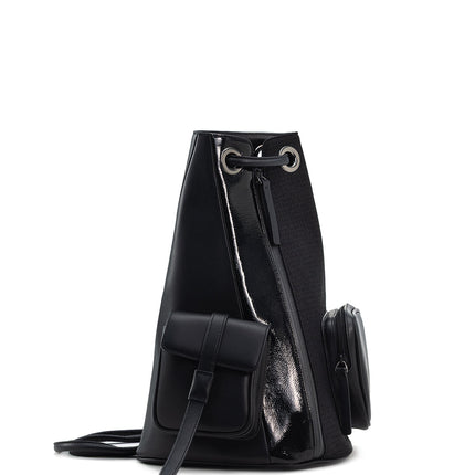 AHNI - Tweed backpack - Backpacks - Korean Fashion | 4982-Studio