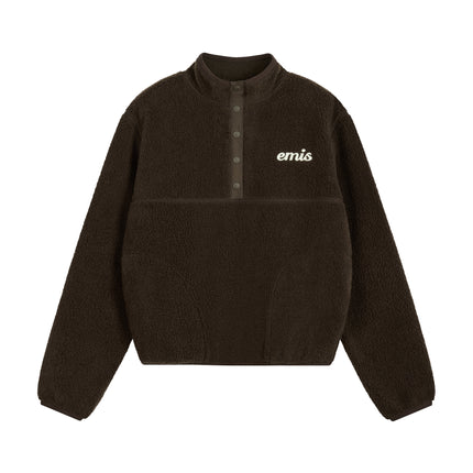 emis - (W) Half Neck Fleece Top - Sweatshirts - Korean Fashion | 4982-Studio