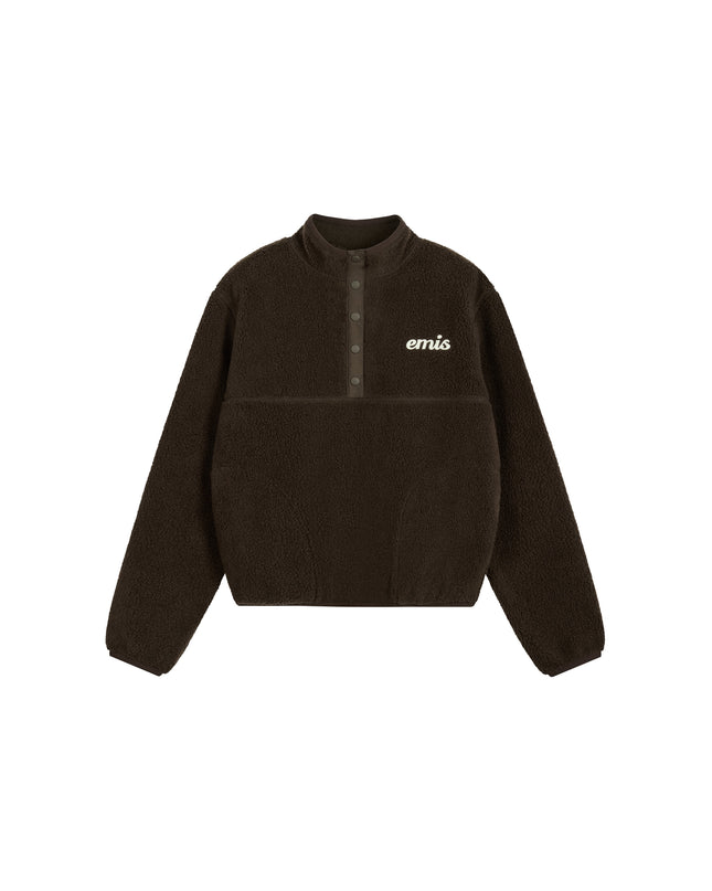 emis - (W) Half Neck Fleece Top - Sweatshirts - Korean Fashion | 4982-Studio