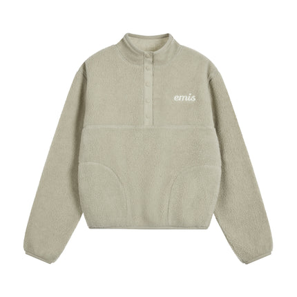 emis - (W) Half Neck Fleece Top - Sweatshirts - Korean Fashion | 4982-Studio