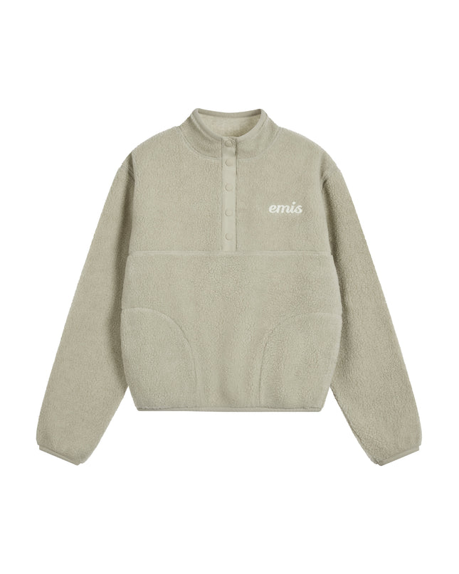 emis - (W) Half Neck Fleece Top - Sweatshirts - Korean Fashion | 4982-Studio