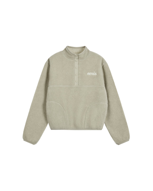 emis - (W) Half Neck Fleece Top - Sweatshirts - Korean Fashion | 4982-Studio