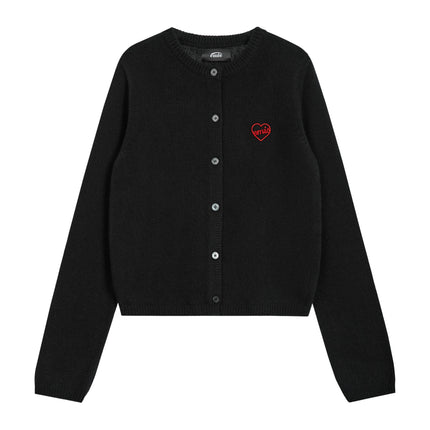 emis - (W) Heart Knit Cardigan - Cardigans - Korean Fashion | 4982-Studio