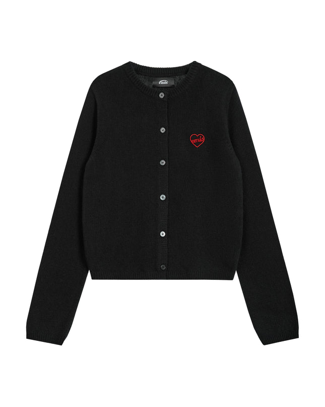 emis - (W) Heart Knit Cardigan - Cardigans - Korean Fashion | 4982-Studio