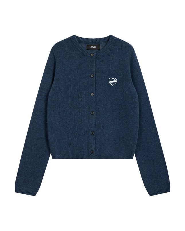 emis - (W) Heart Knit Cardigan - Cardigans - Korean Fashion | 4982-Studio